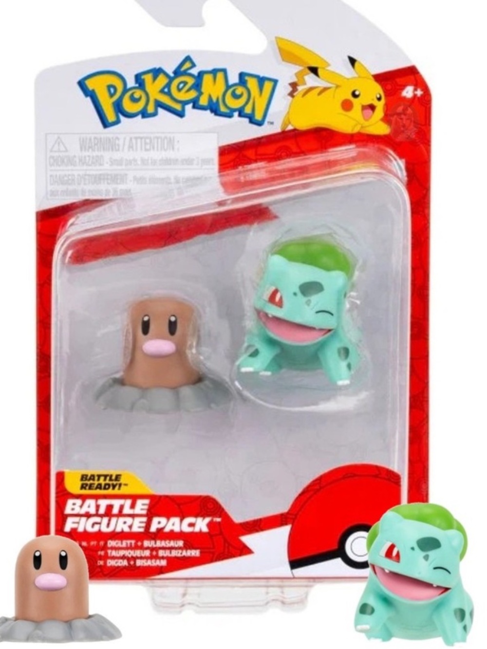 Pokémon Battle Figure Pack Diglett Bulbasaur Licensed Playset Boxed